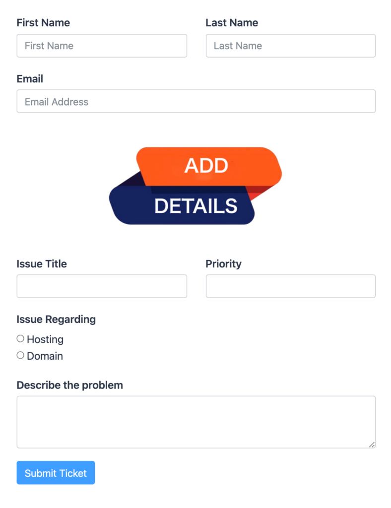 Fluent Support ticket submission form