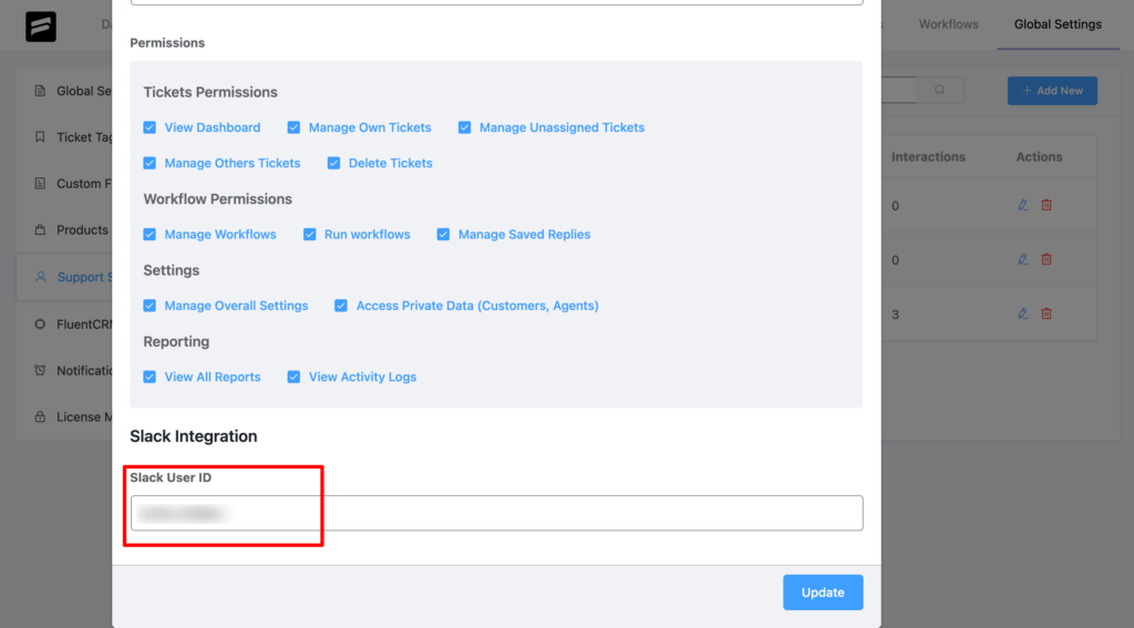 Fluent Support support staff permission