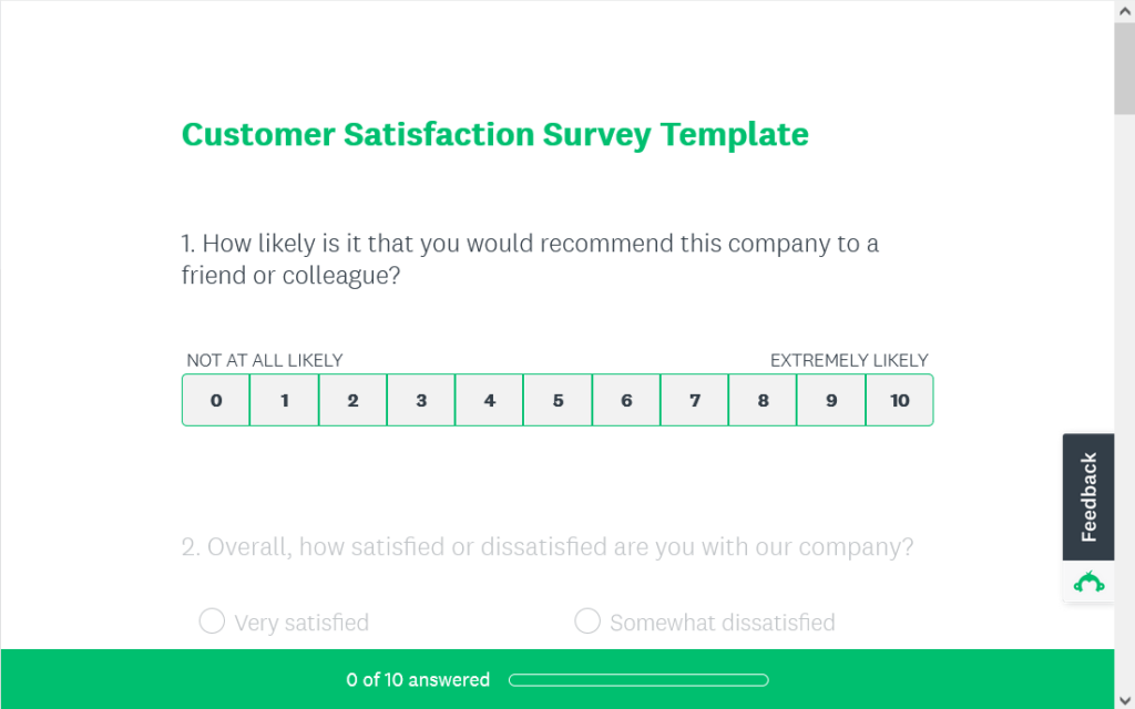customer satisfaction survey template 
