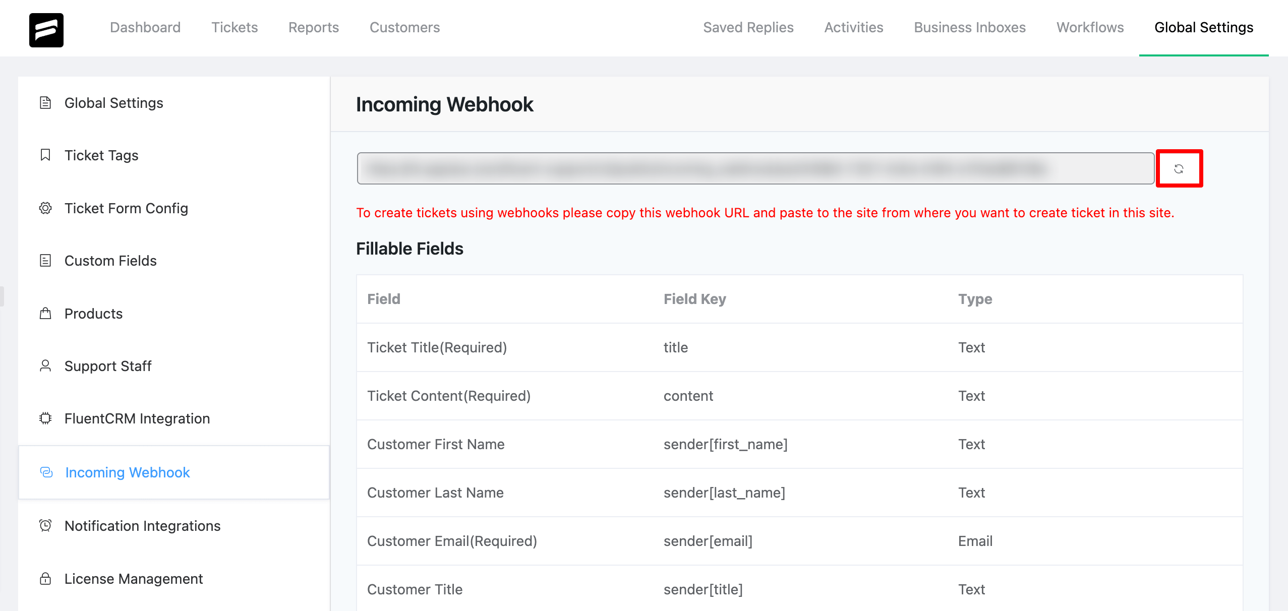 Regenerate Webhook