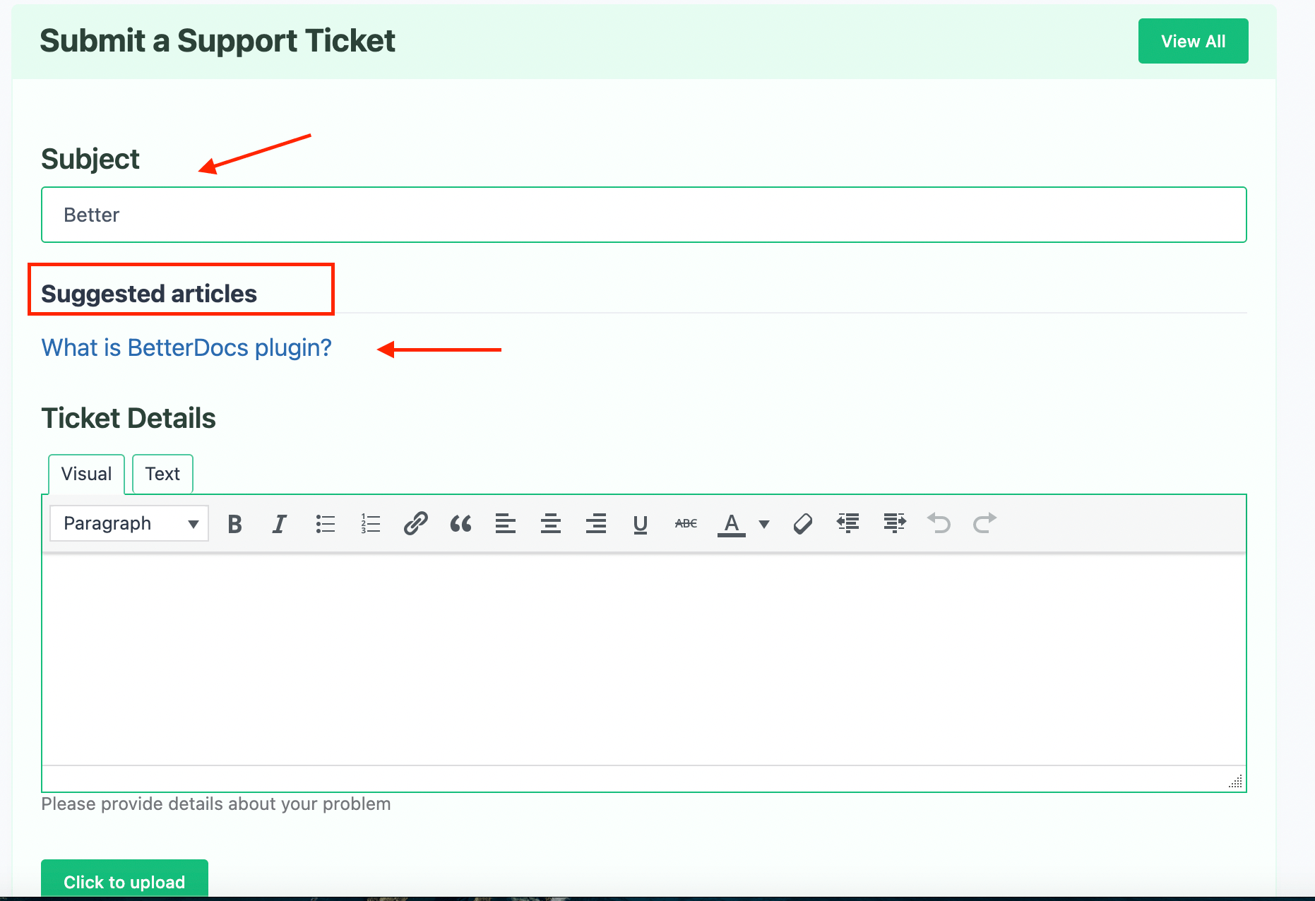BetterDocs integration demo fluent support