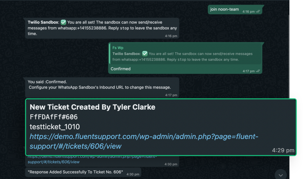 WhatsApp: Custom Notification