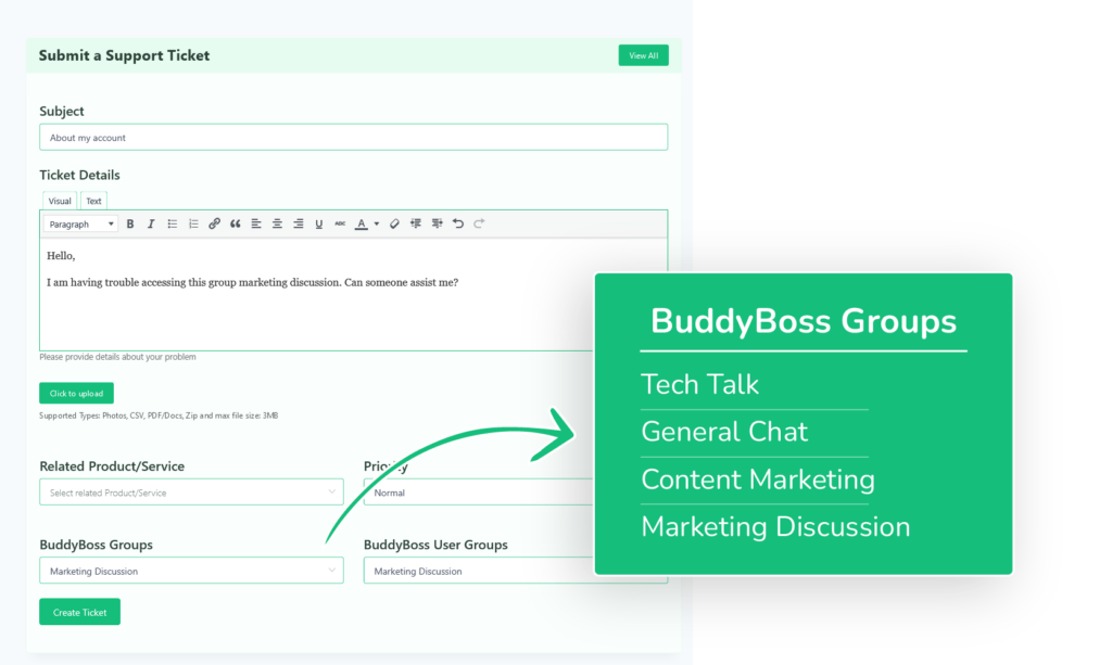 custom filed in forms with buddyboss integration fluent support