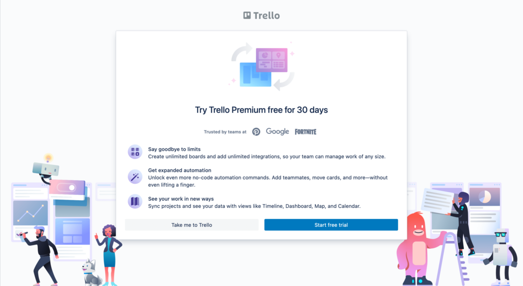 trello customer onboarding process example