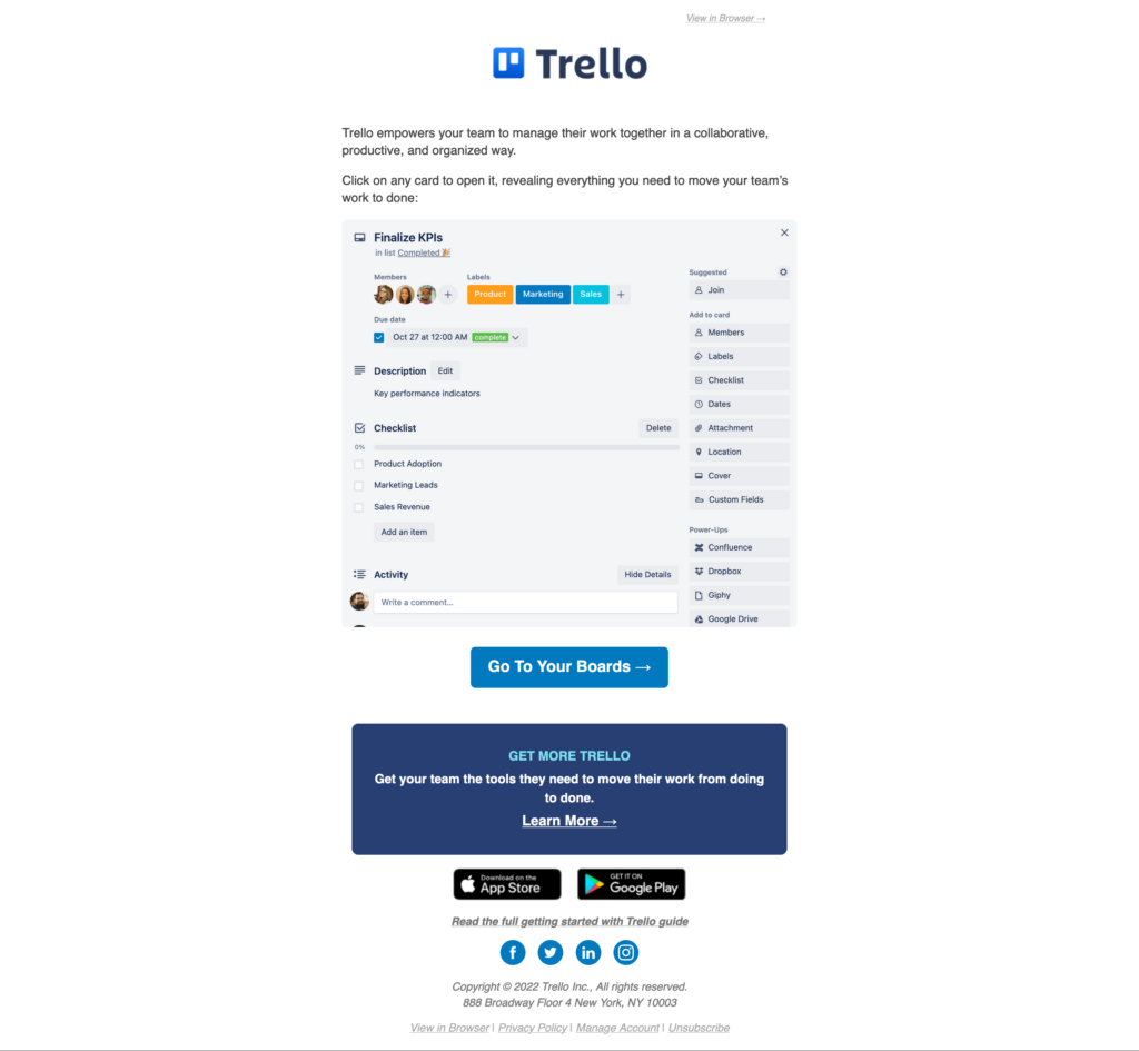 trello customer onboarding process example