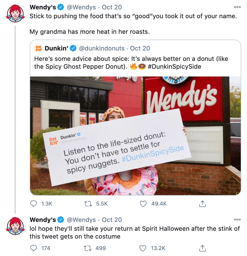 wendys social media