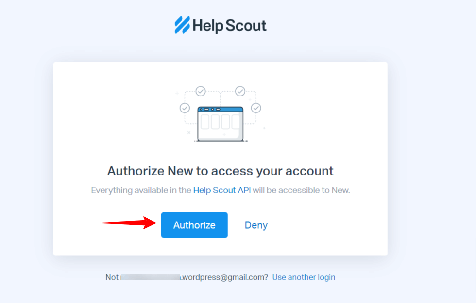 Authorize button