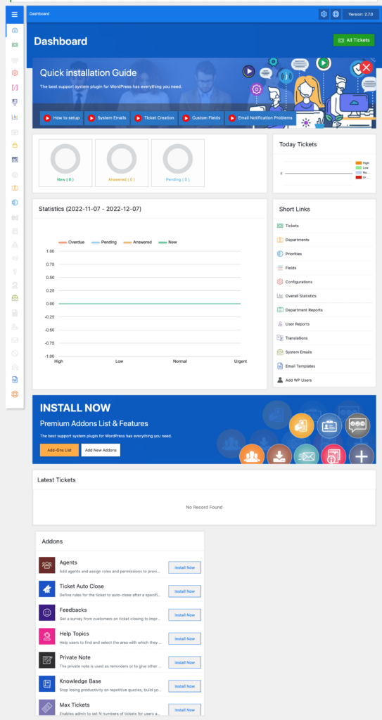 js helpdesk dashboard