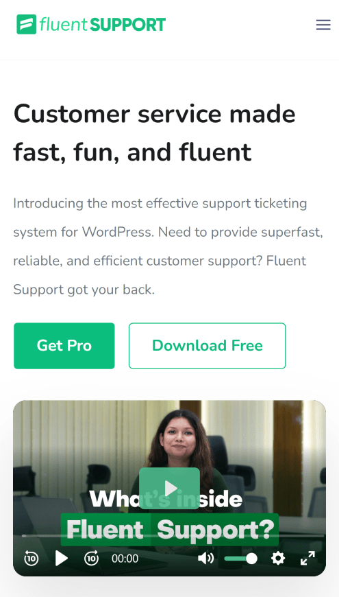 fluentsupport - mobile responsive design - enhanced customer experience