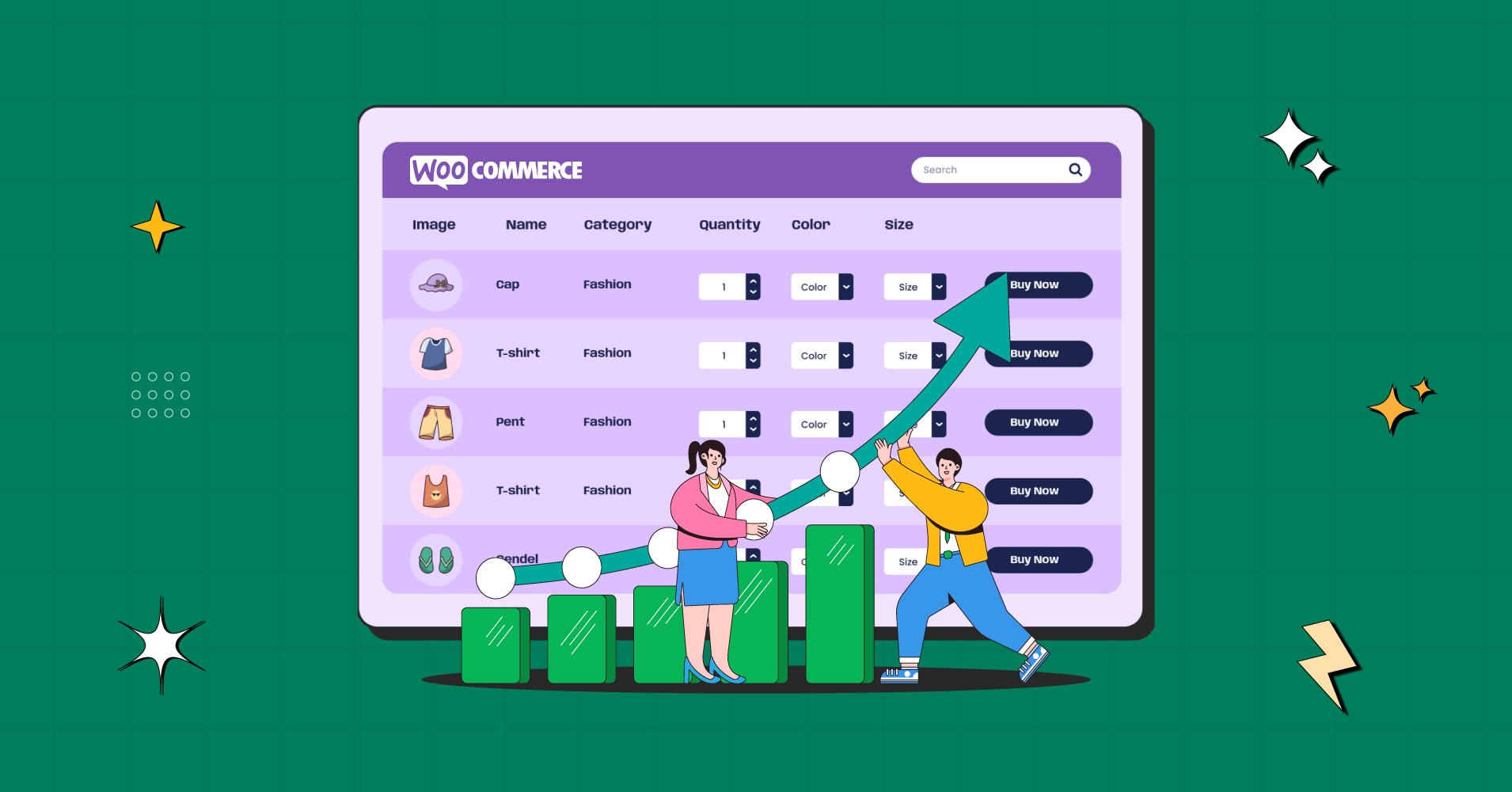 woocommerce product table ninja tables