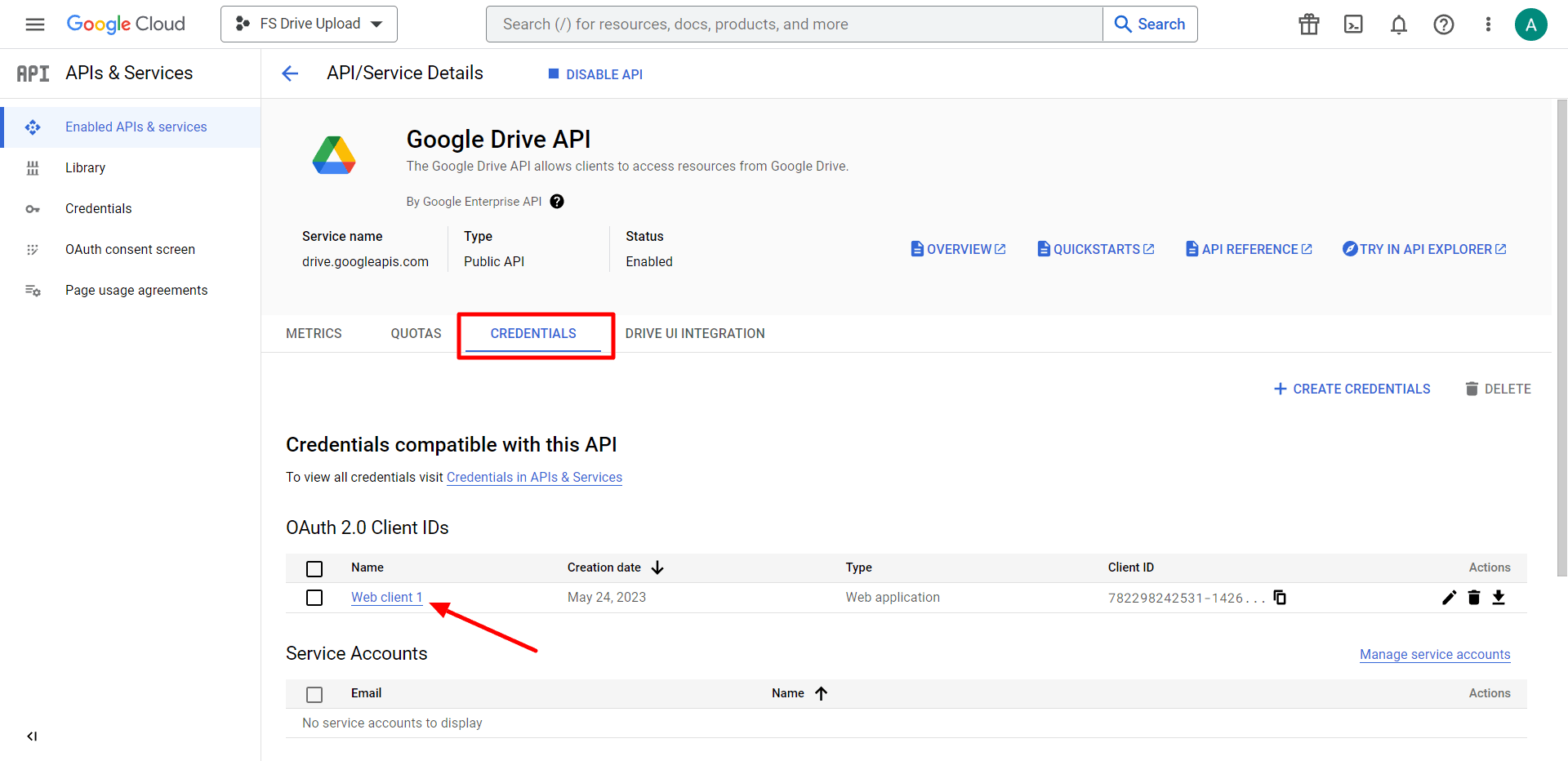 Google Drive API - OAuth 2.0 client IDs