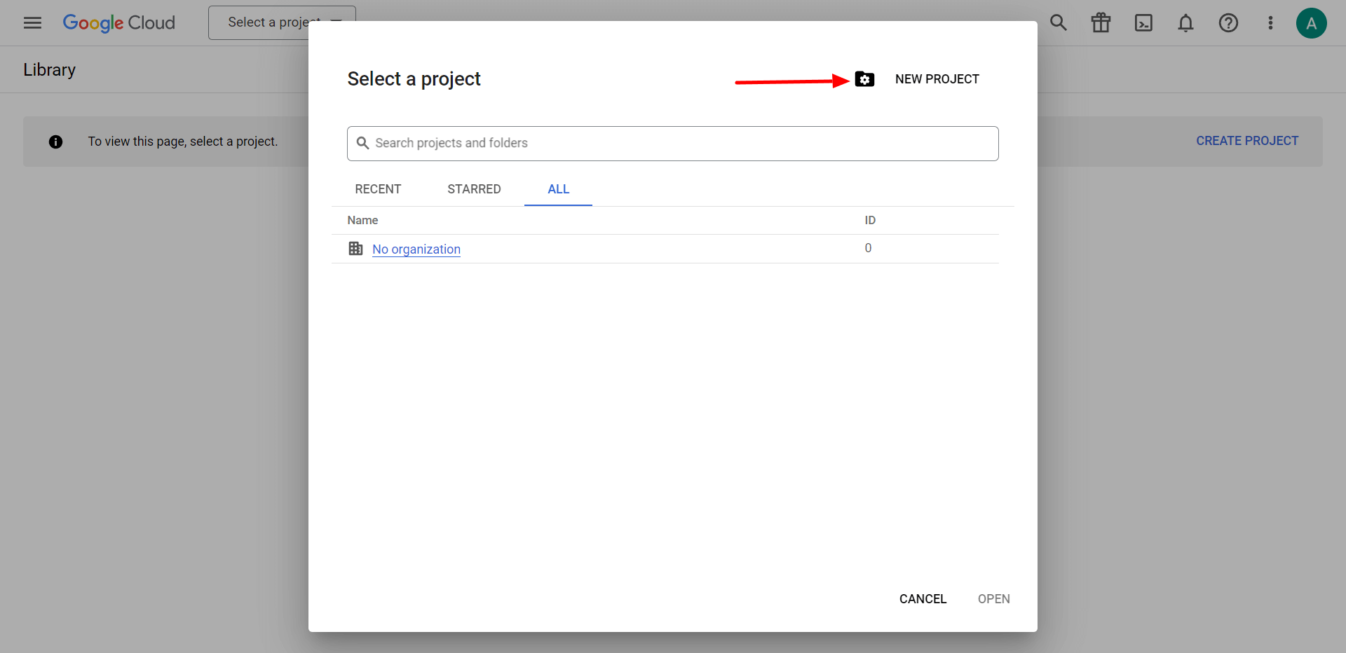 Select a project - Google Drive Integration with Fluent Support