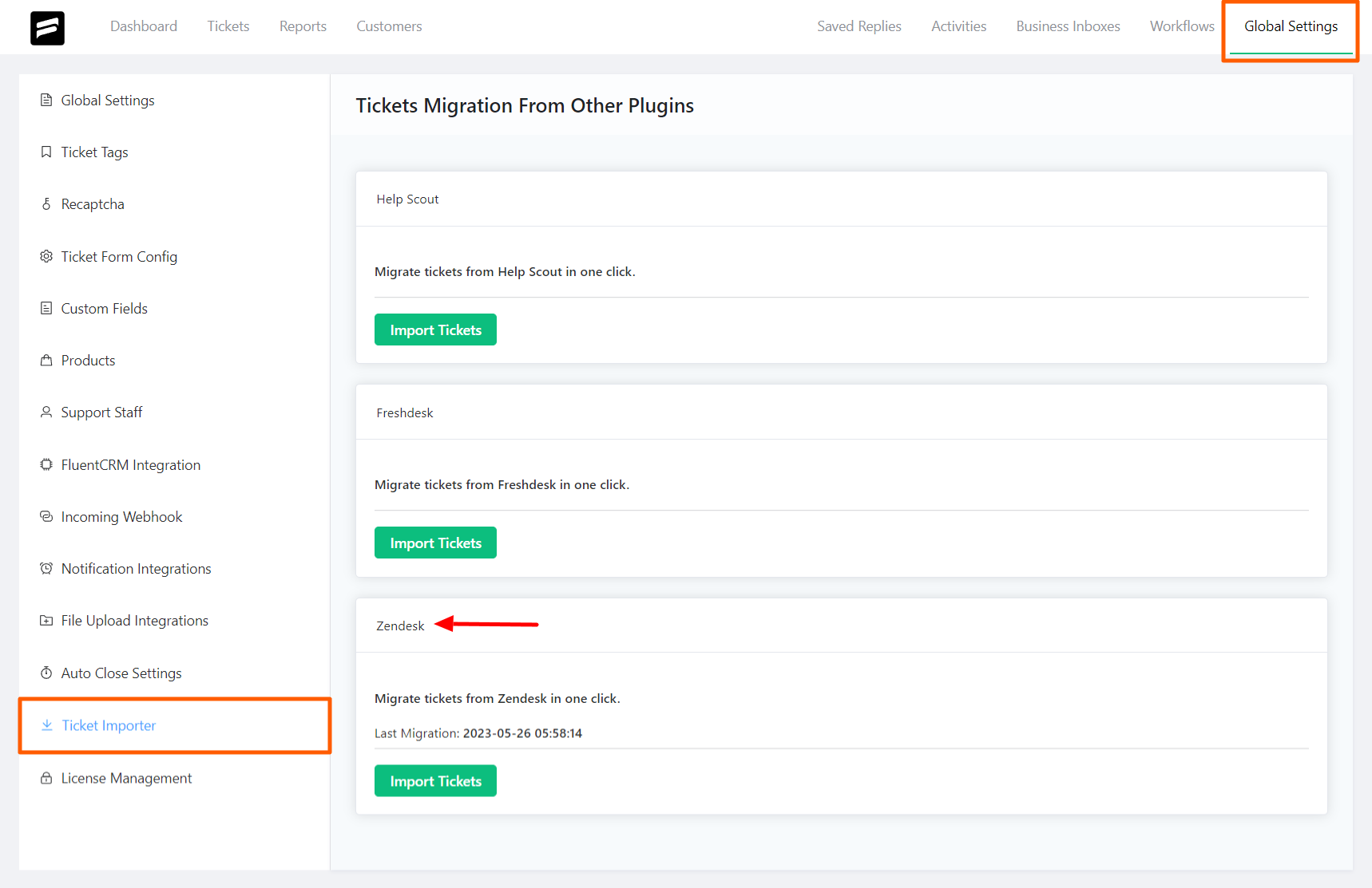 Integrations and Migrations - Fluent Support