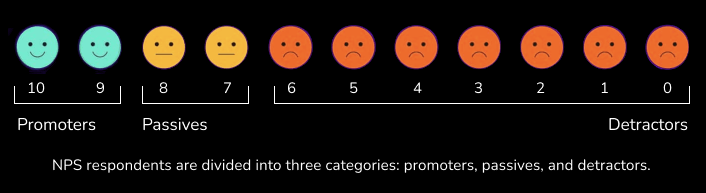 net promoter score (nps): promoter, passive, detractor