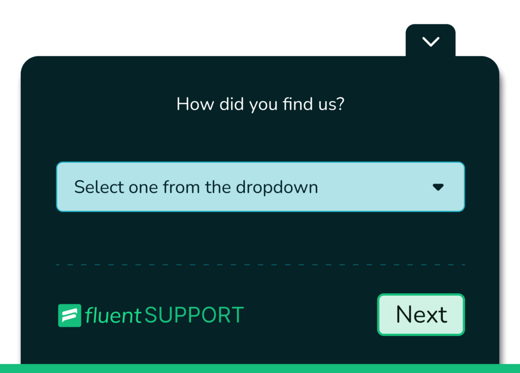 Survey questions with dropdown