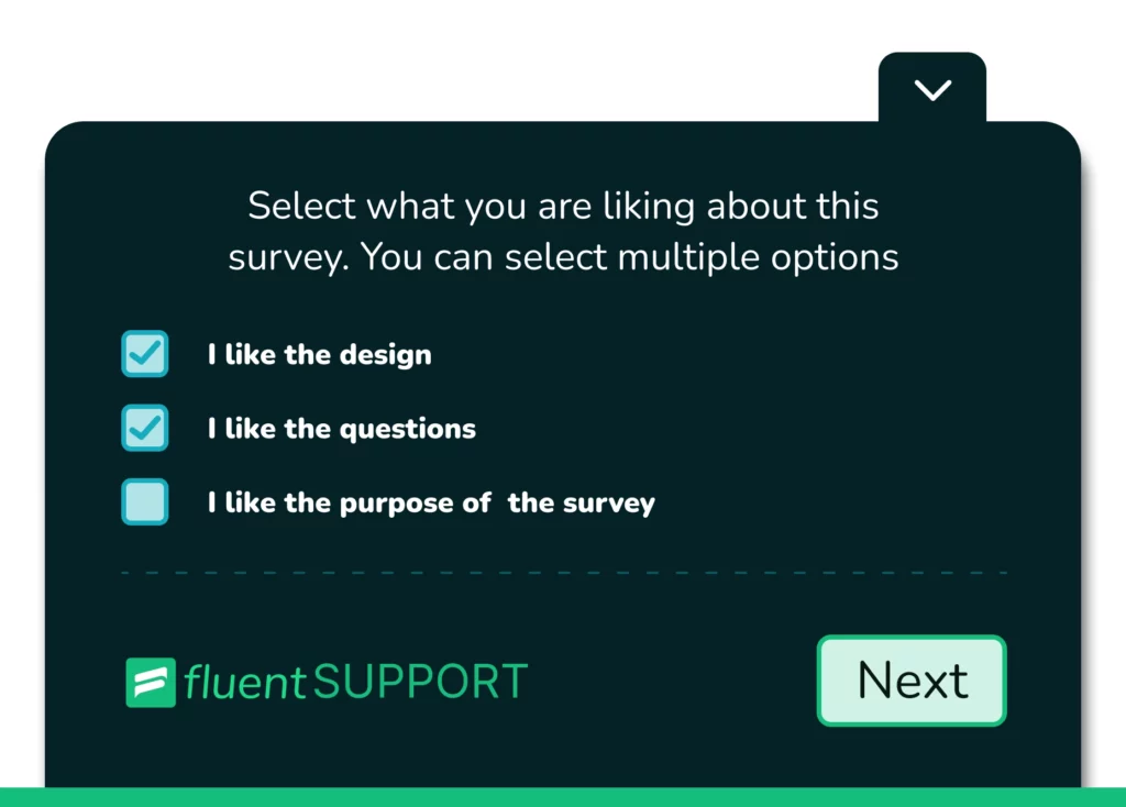 ux survey - Multi-select multiple choice question