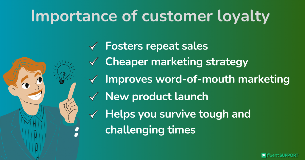 Importance of customer loyalty. (Fluent support)