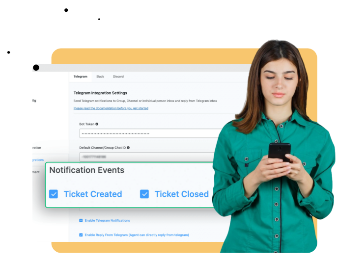 Customized Events - Telegram Integration - Fluent Support