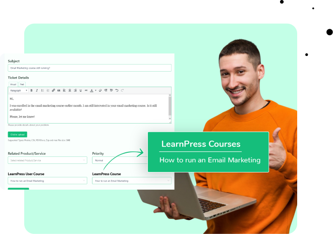 LearnPress Custom Fields - LearnPress - Fluent Support Integration 