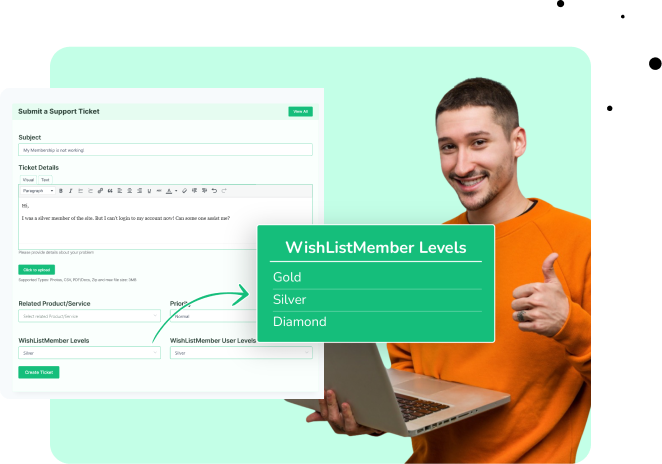 WishList Member Products into Ticket priorities - WishList Member Integration - Fluent Support