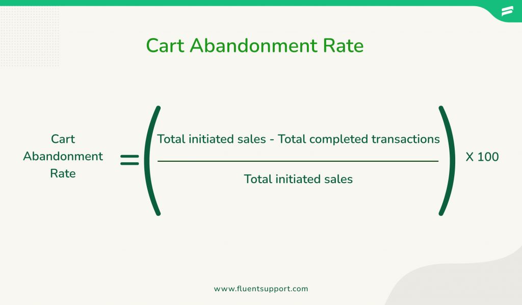 Cart Abandonment Rate Formula