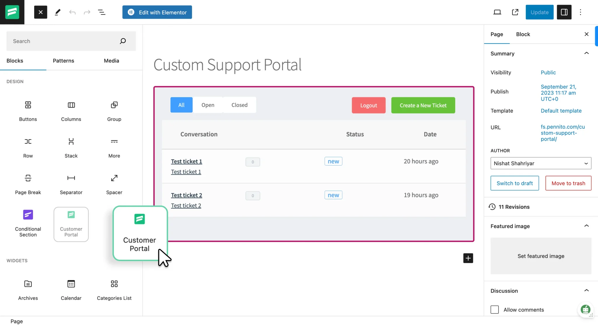 Gutenberg Block Editor - Fluent Support