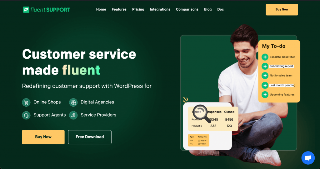 Fluent Support's Website New Look