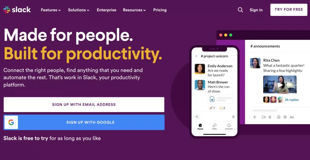 Slack - communication app