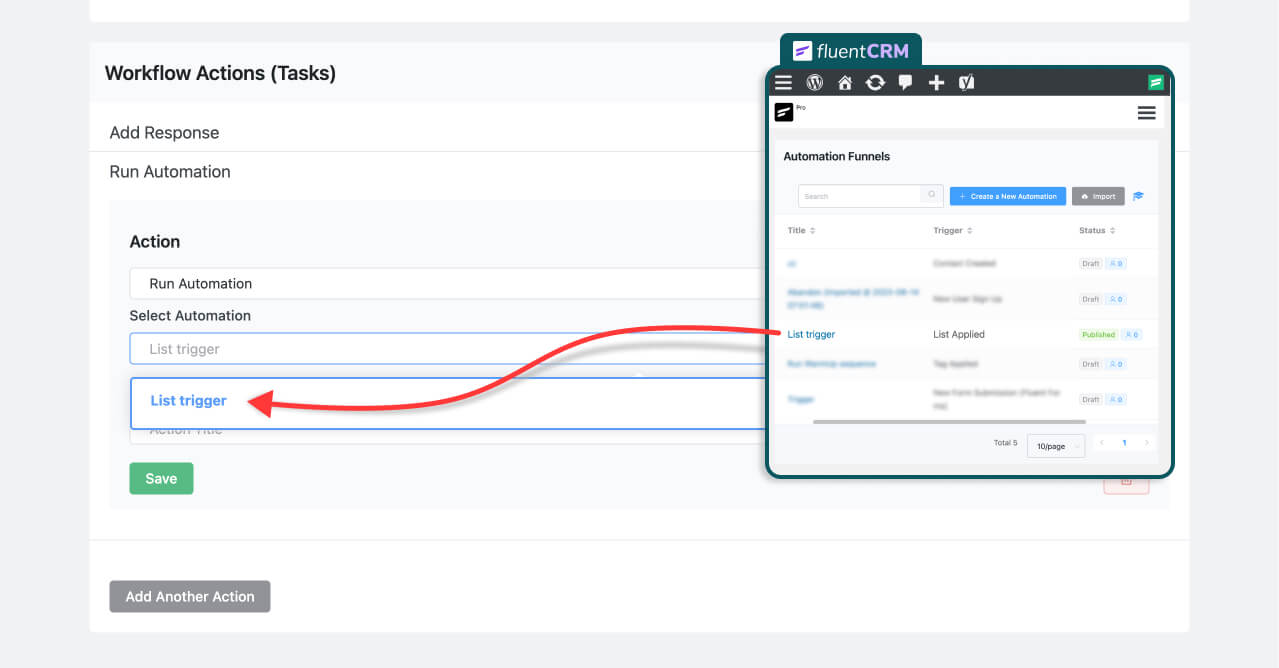 CRM Automations Trigger