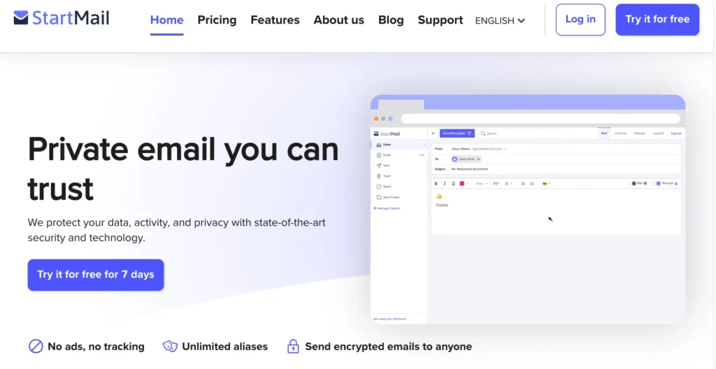 StartMail - most secure, email-free