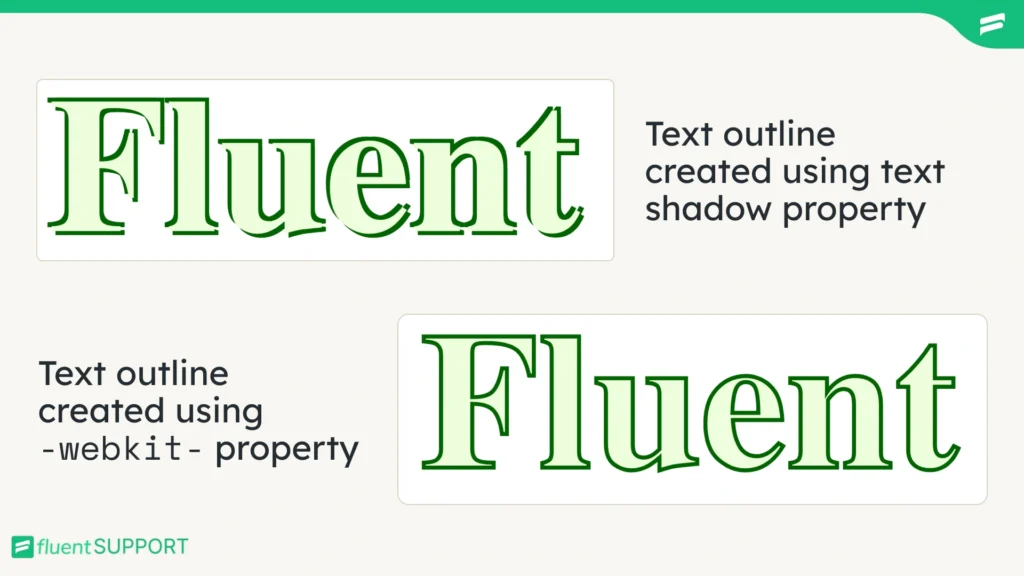 text shadow property vs webkit property