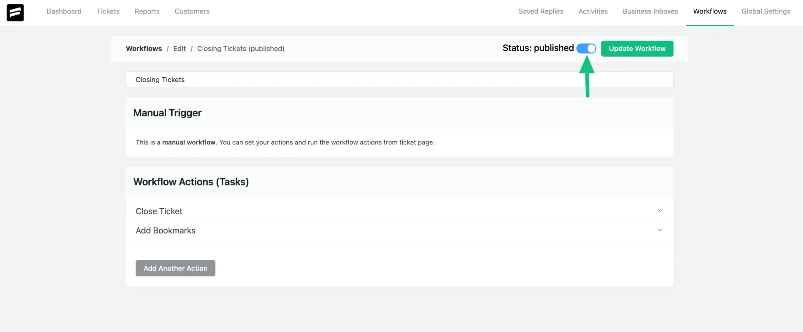 Publish the workflow