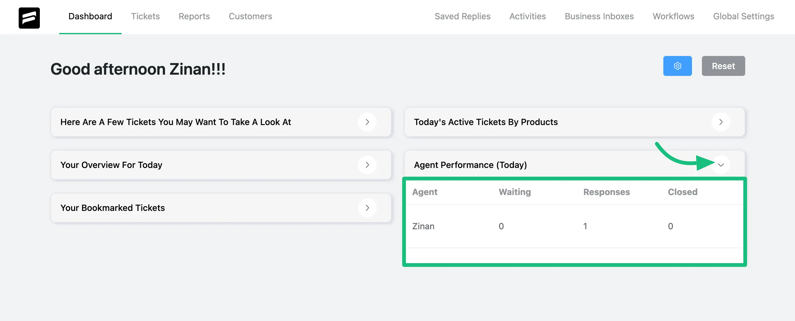 Preview of Agent Performance