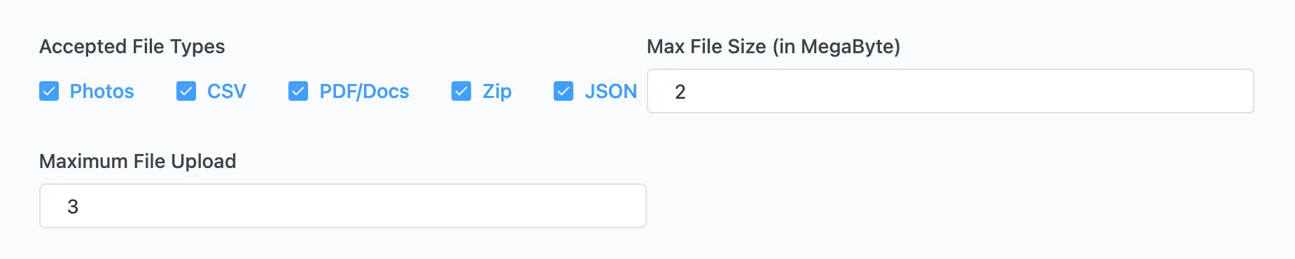 Accepted File Types