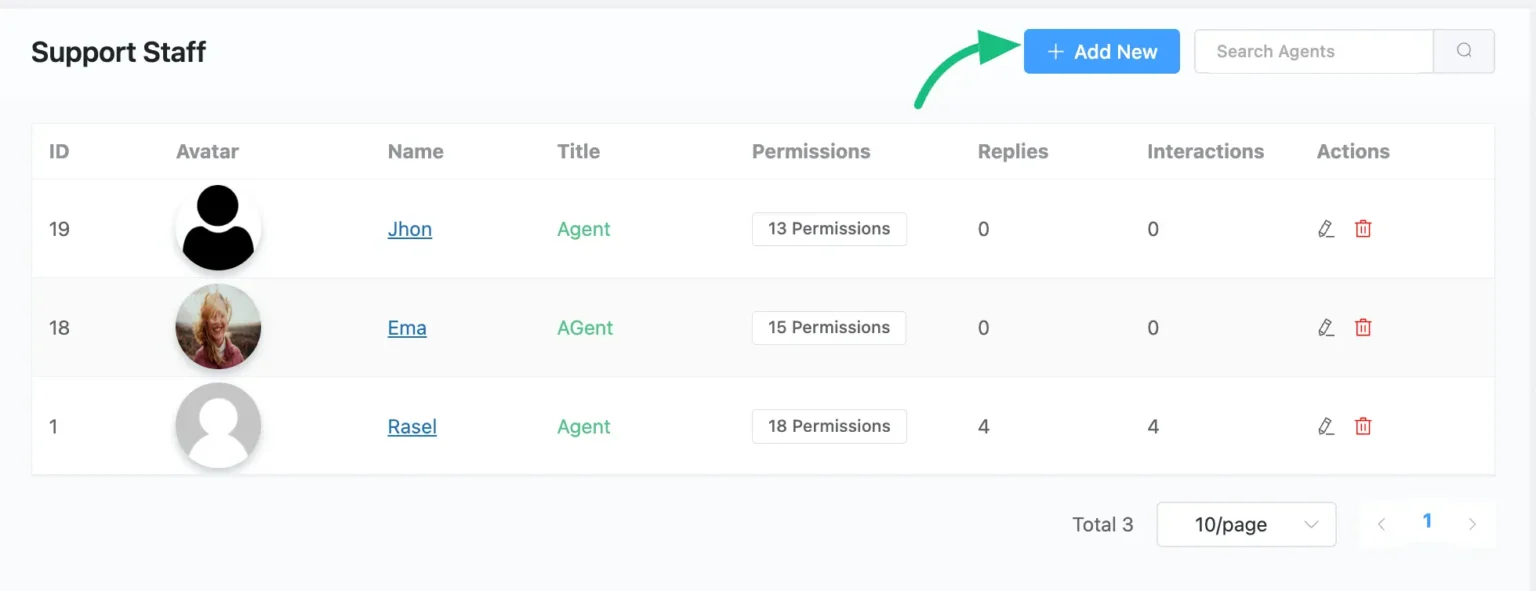 Adding new support staff