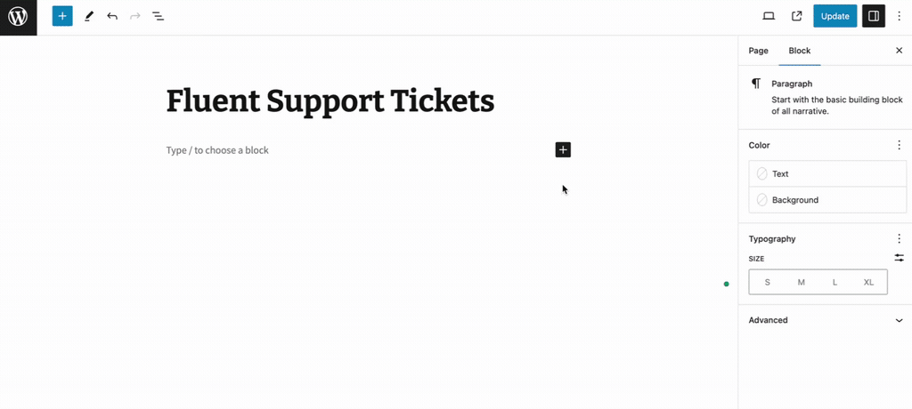 Adding support portal using Fluent Support (Customer Portal) Gutenberg Block