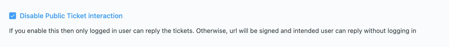 Disable Public Ticket Interaction