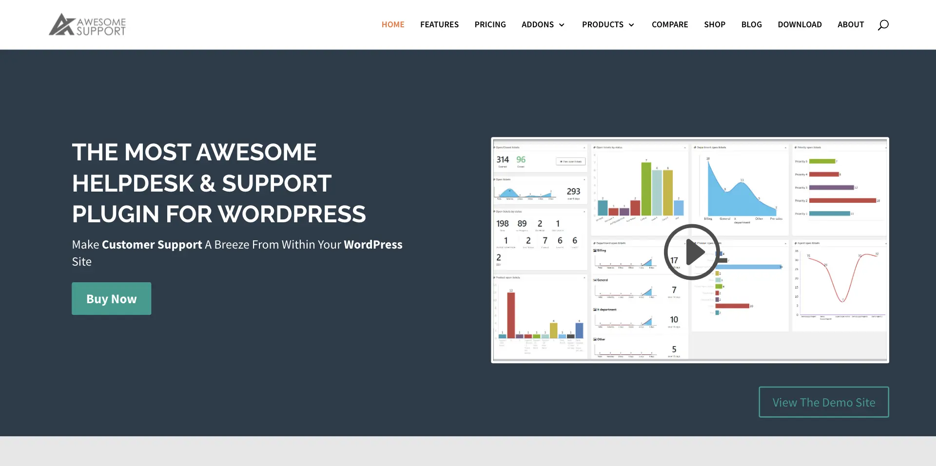 Wordpress plugin, Awesome Support, Ticket management, zendesk alternative