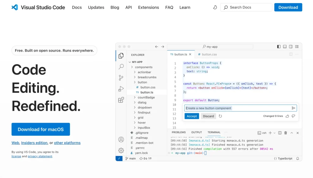 free html editor - visual studio code