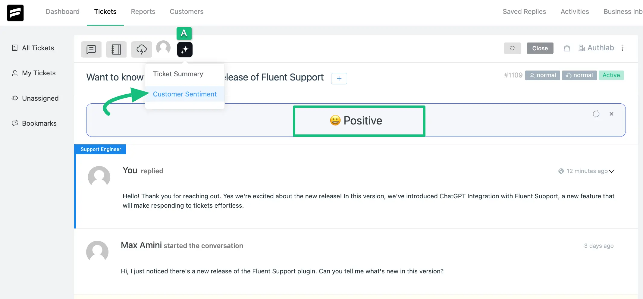 Preview-of-customer-sentiment-option