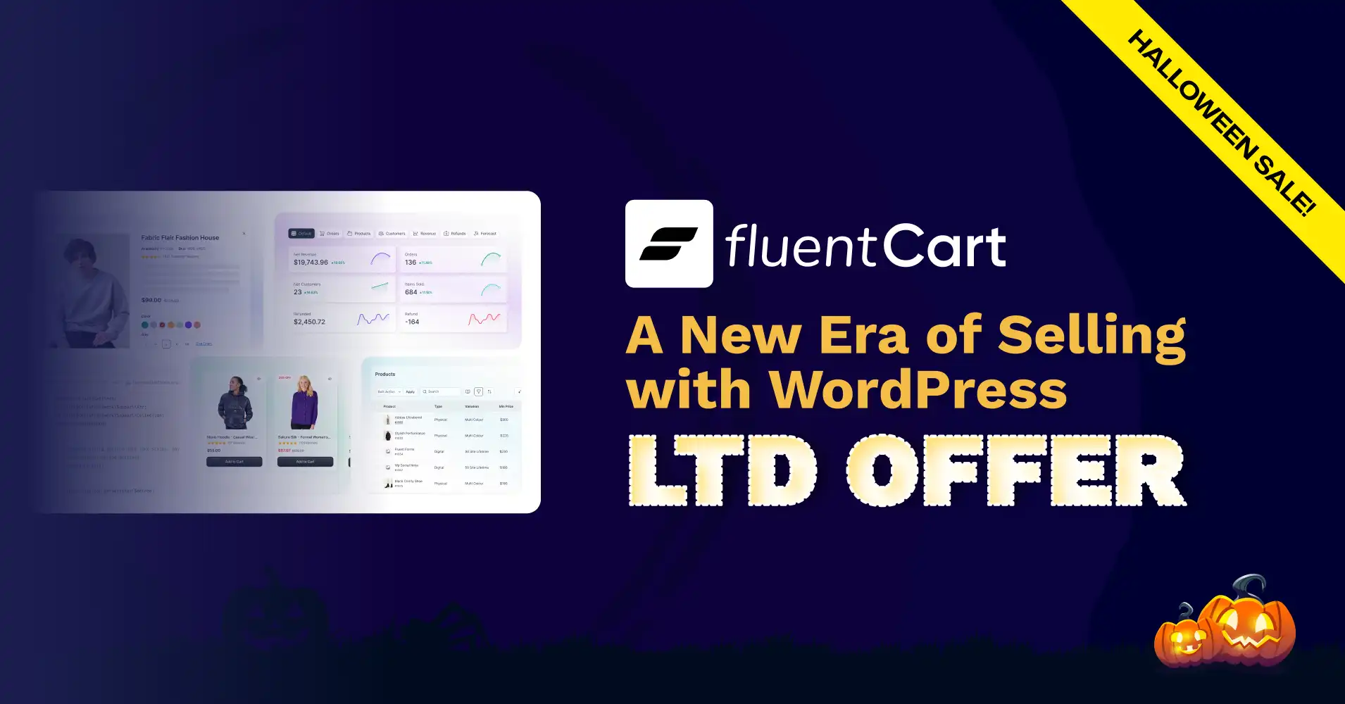 FluentCart Halloween Deal banner