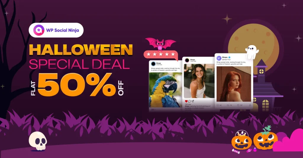 WP Social Ninja halloween deal 2024