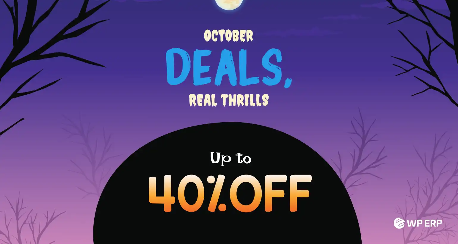 WP ERP Halloween deal banner