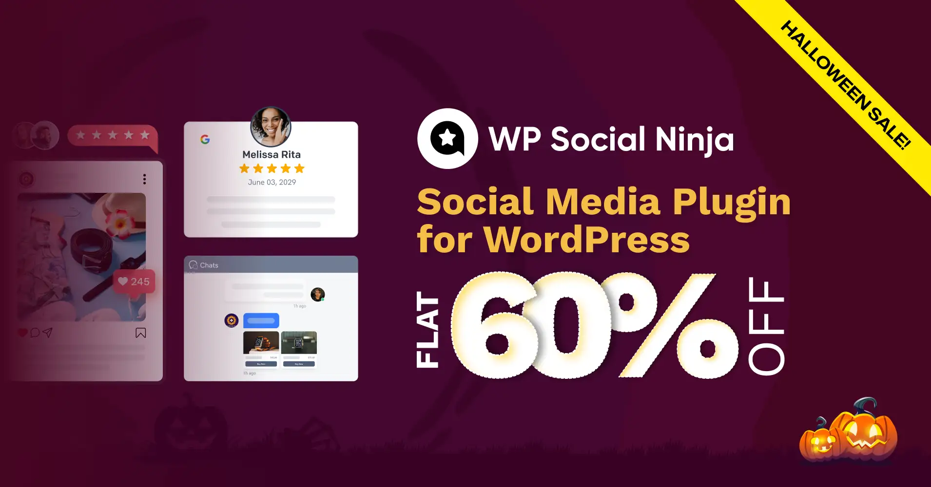WP Social Ninja, WordPress Halloween deal 2025