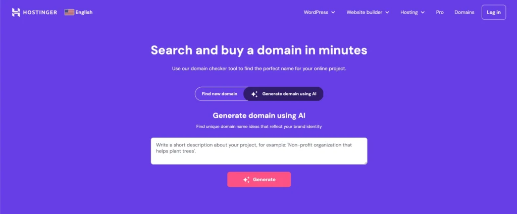 find domain using ai