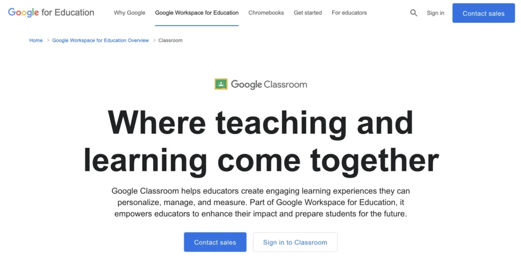 google classroom lms