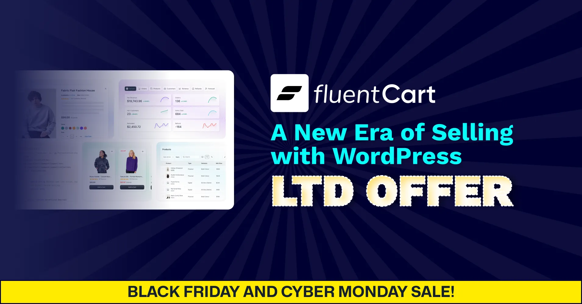 FluentCart Bfcm lifetime deal, WordPress black friday deals