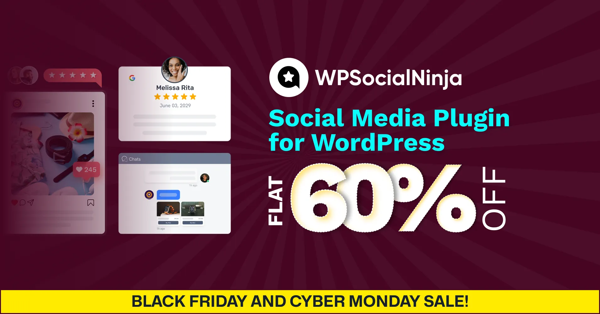 WPSocialNinja black friday deal, black friday wordpress deals