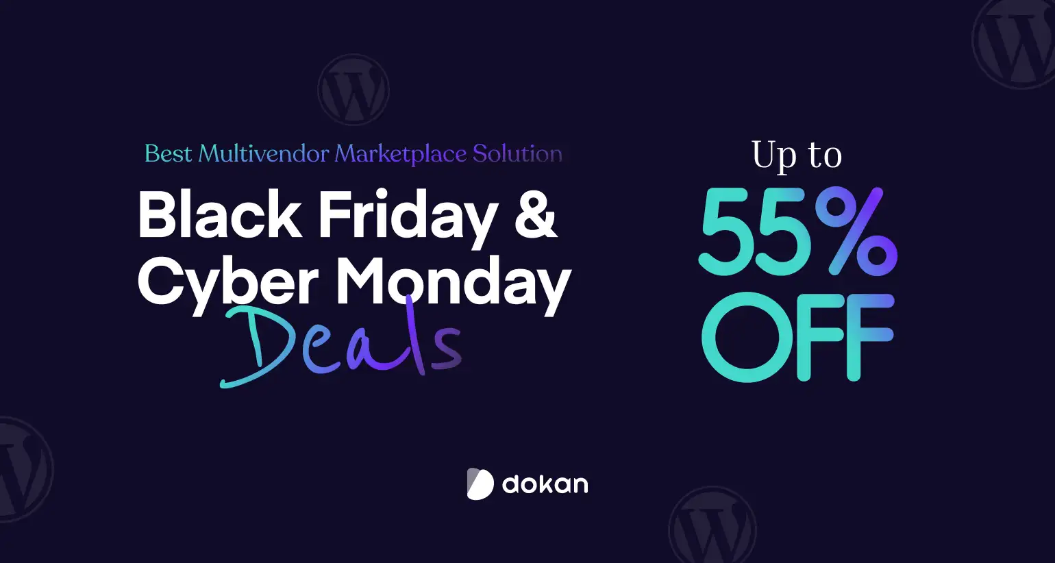 Dokan bfcm deal banner, WordPress black friday deals, wordpress bfcm deals