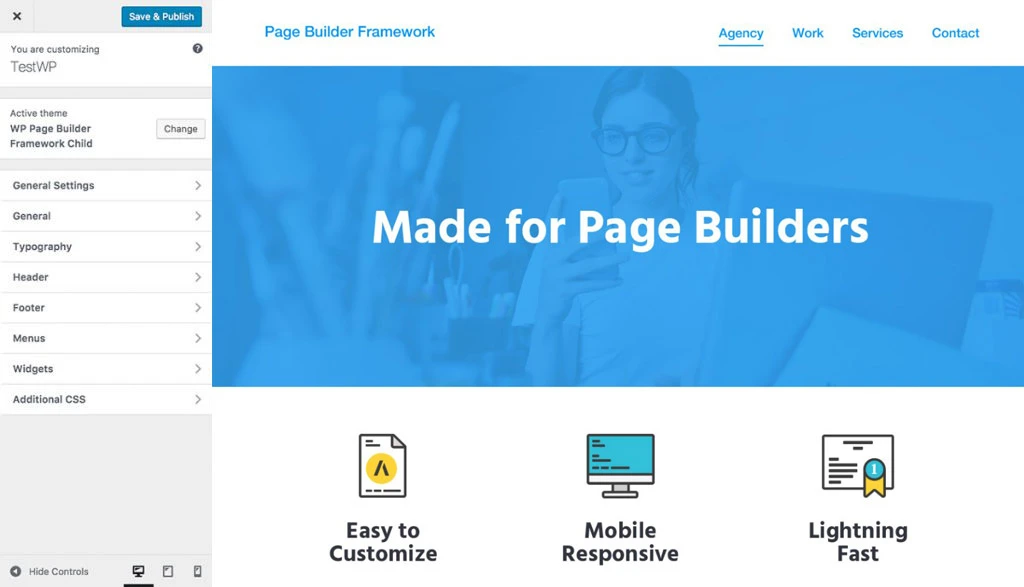 page builder framework premium add on